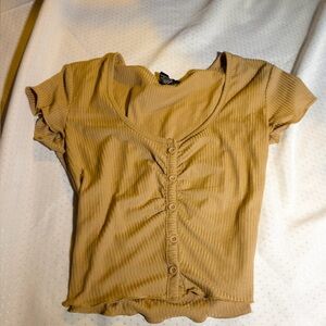 Tan button up short sleeve